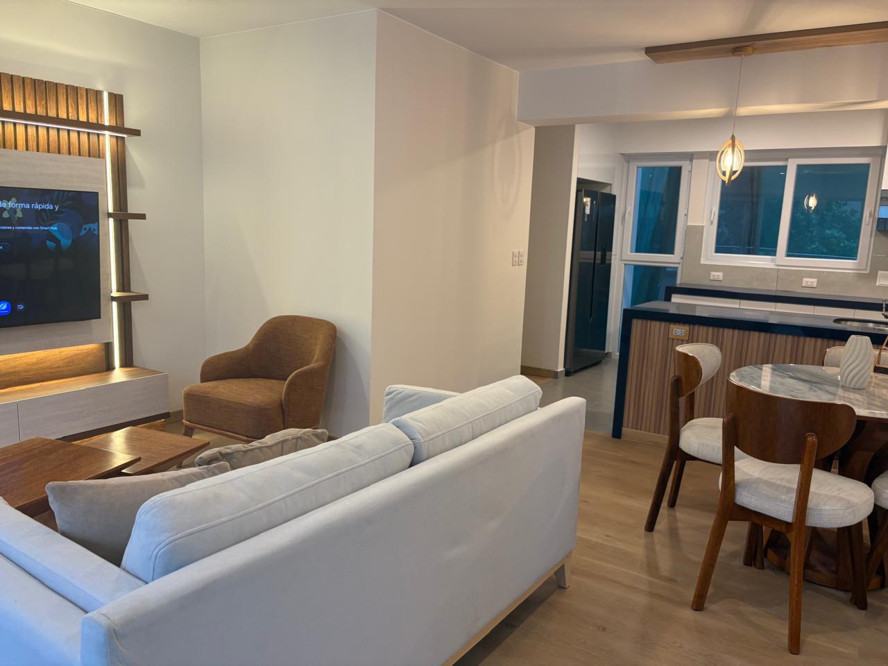 Living room with kitchenette