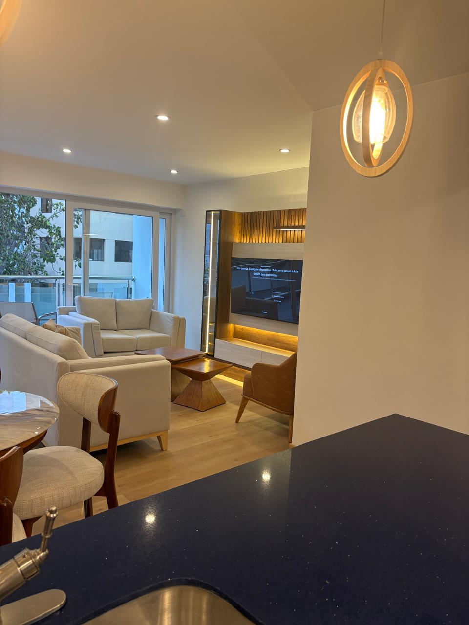 Living room seen from the kitchen