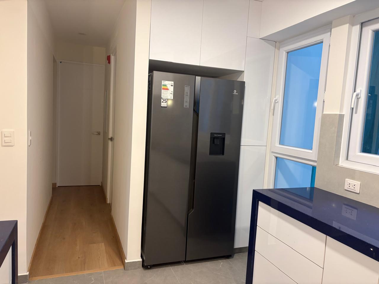 Kitchen — steel refrigerator