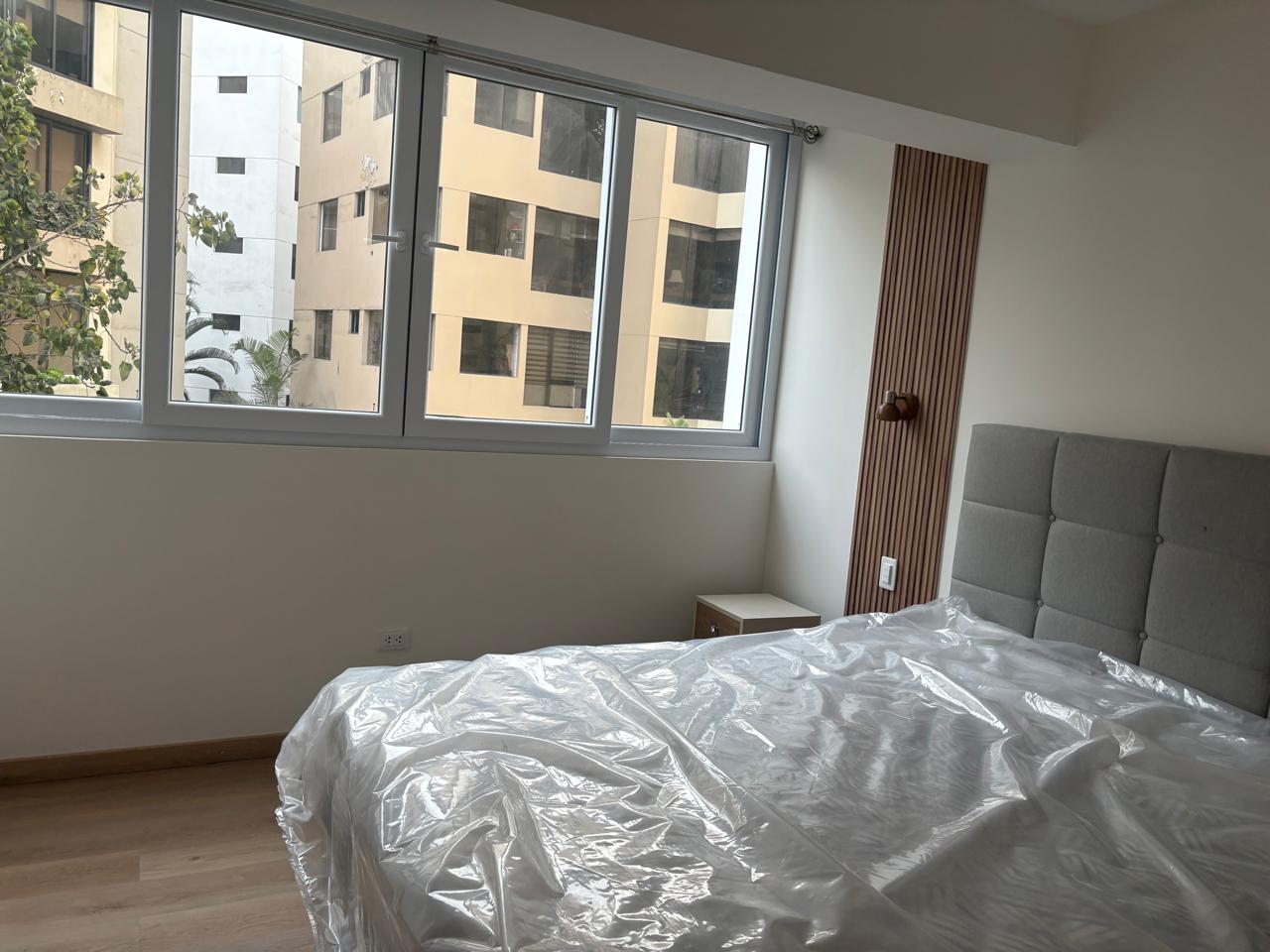 Bedroom with picture window