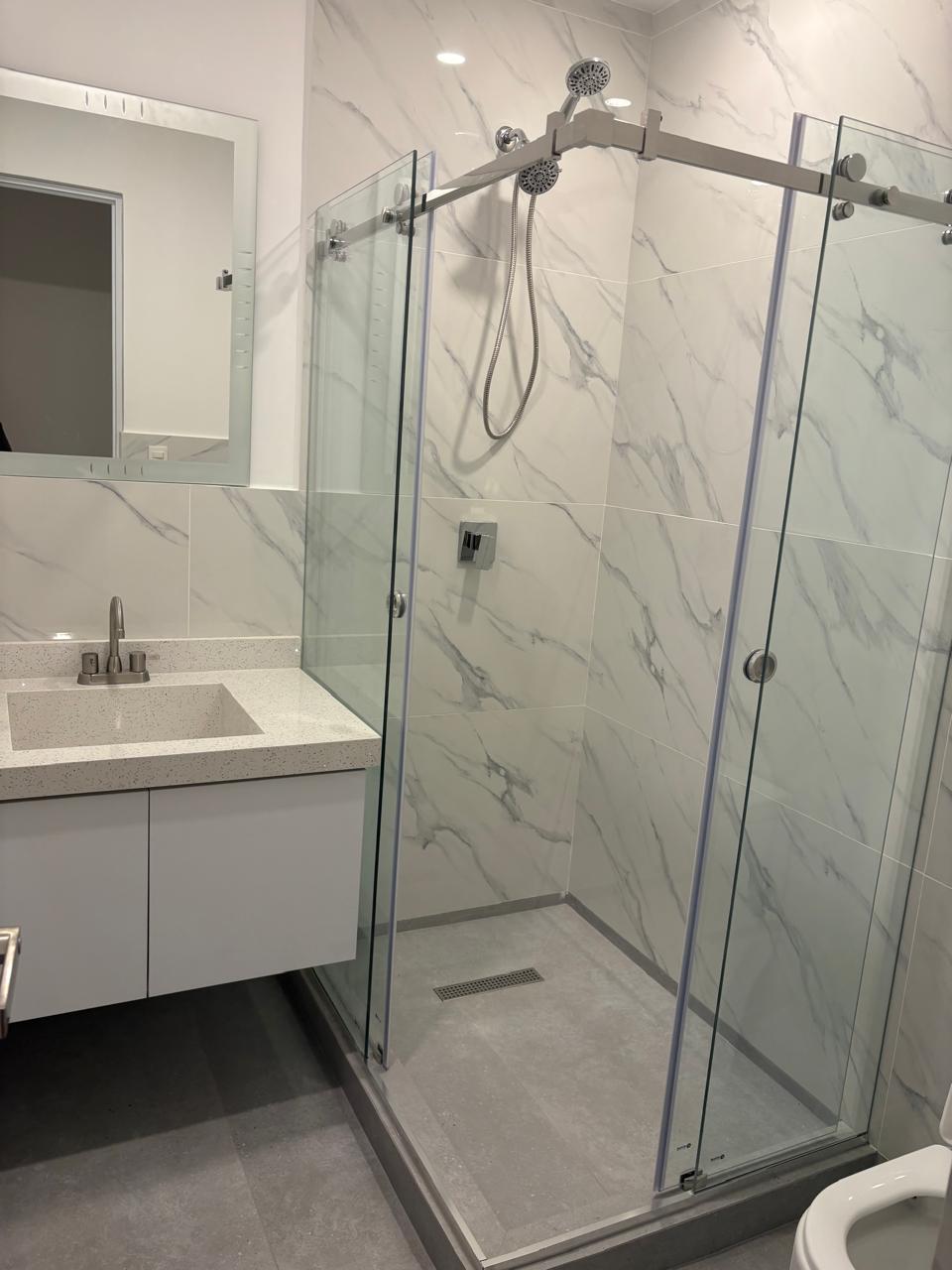 Bathroom — marble shower